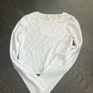 Brand new white cropped long sleeve! Size Large.